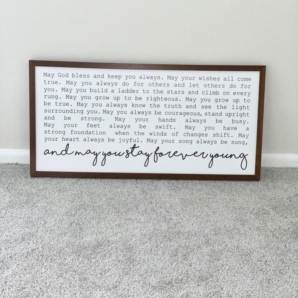 Forever Young Sign
